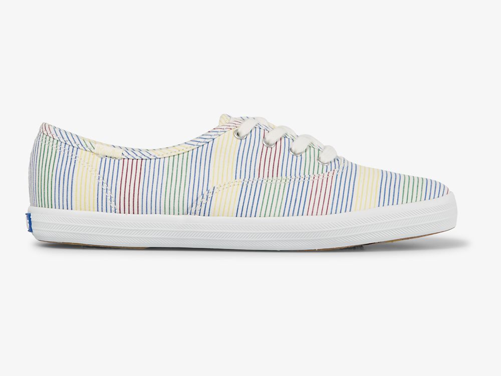 Dámské ŠněrovacíBoty Keds Champion Surf Stripe Bílé Viacfarebný | CZ-79315