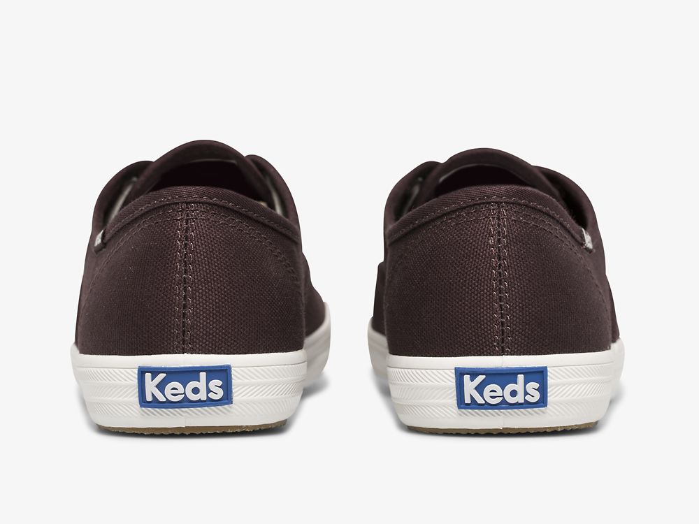 Dámské ŠněrovacíBoty Keds Champion Washable Feat. Organic Platene Vínové | CZ-96591