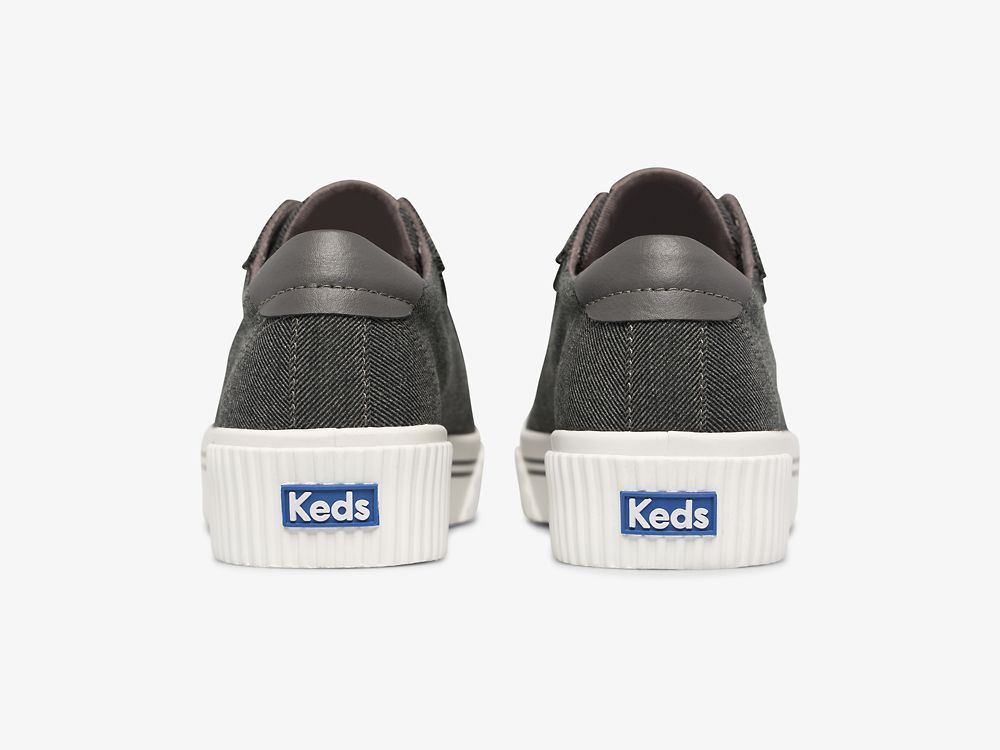 Dámské ŠněrovacíBoty Keds Crew Kick Alto Soft Twill Šedé | CZ-61616