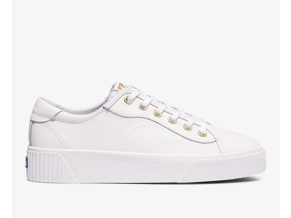 Dámské ŠněrovacíBoty Keds Crew Kick Alto Læder Bílé | CZ-69886