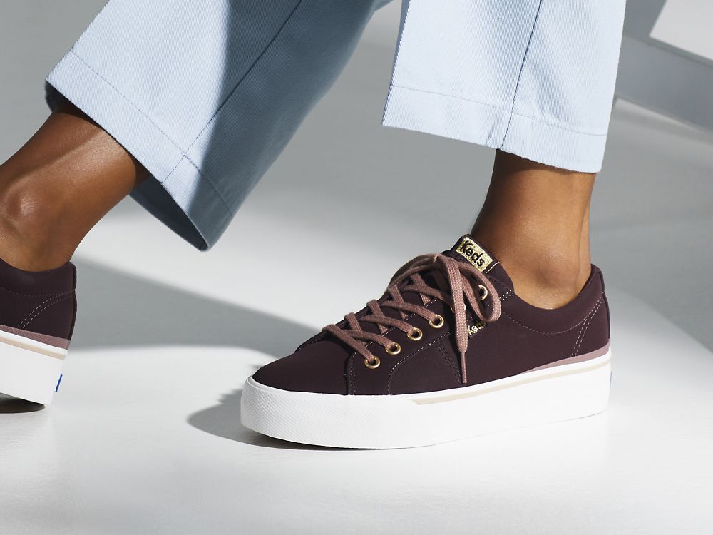 Dámské ŠněrovacíBoty Keds Jump Kick Duo Veganské Soft Buck Vínové | CZ-71041