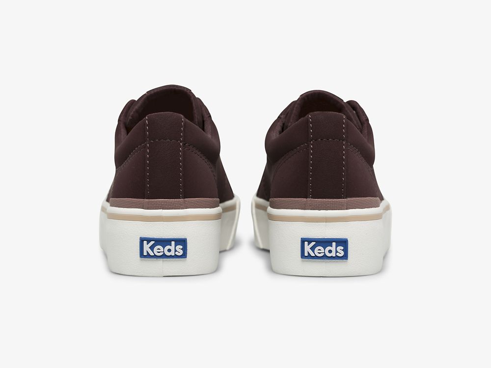 Dámské ŠněrovacíBoty Keds Jump Kick Duo Veganské Soft Buck Vínové | CZ-71041