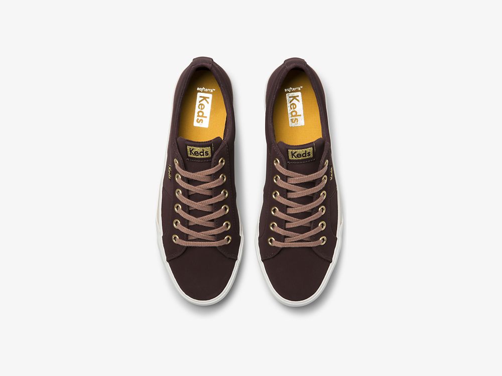 Dámské ŠněrovacíBoty Keds Jump Kick Duo Veganské Soft Buck Vínové | CZ-71041