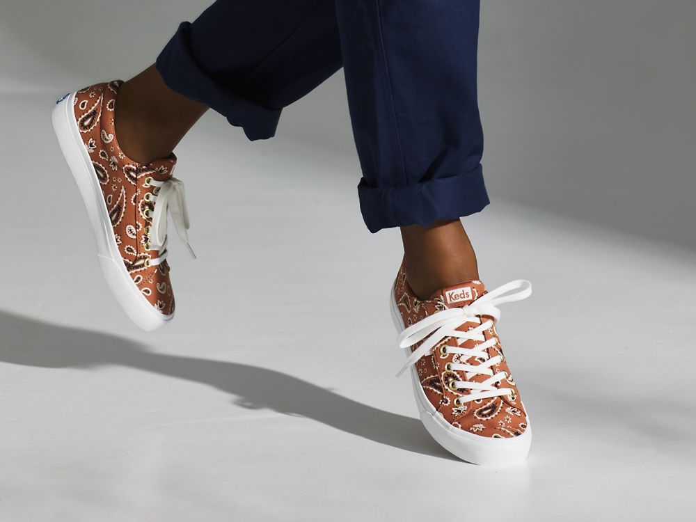 Dámské ŠněrovacíBoty Keds Jump Kick Feat. Organic Bandana Oranžové | CZ-70075