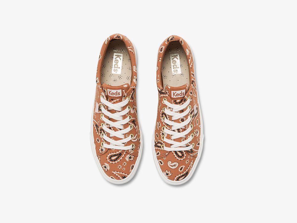 Dámské ŠněrovacíBoty Keds Jump Kick Feat. Organic Bandana Oranžové | CZ-70075