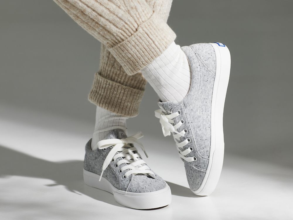 Dámské ŠněrovacíBoty Keds Jump Kick Speckle Knit Šedé | CZ-71776