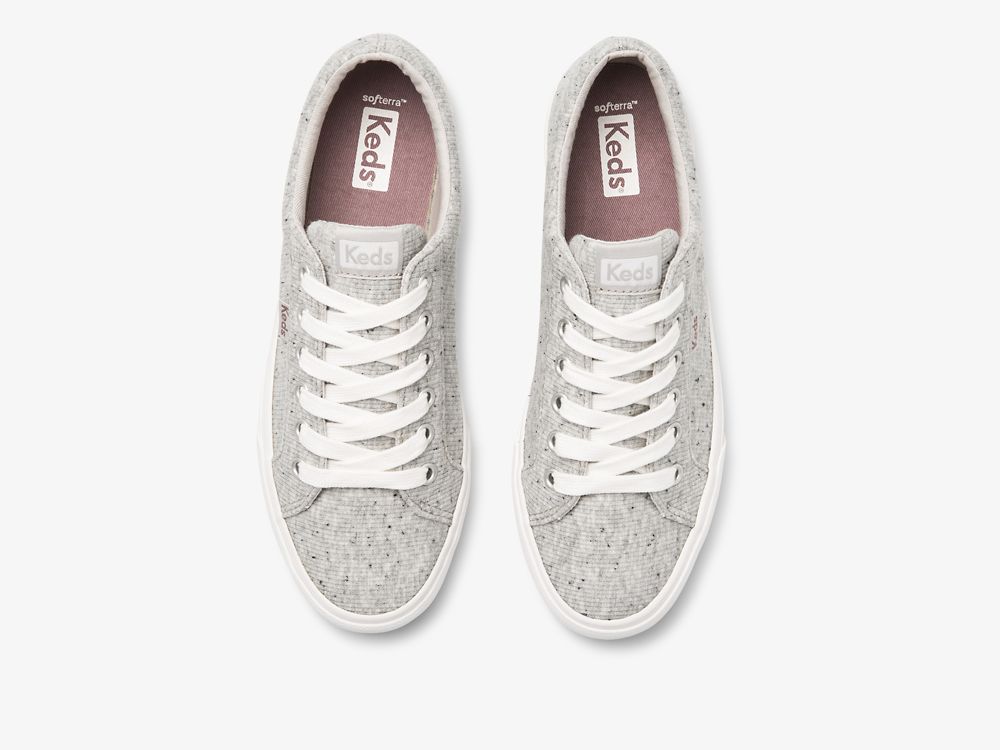 Dámské ŠněrovacíBoty Keds Jump Kick Speckle Knit Šedé | CZ-71776