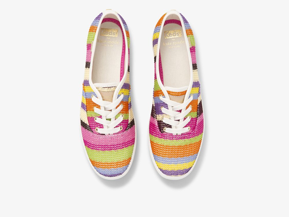 Dámské ŠněrovacíBoty Keds Kate Spade New York Champion Crochet Růžové Viacfarebný | CZ-31270