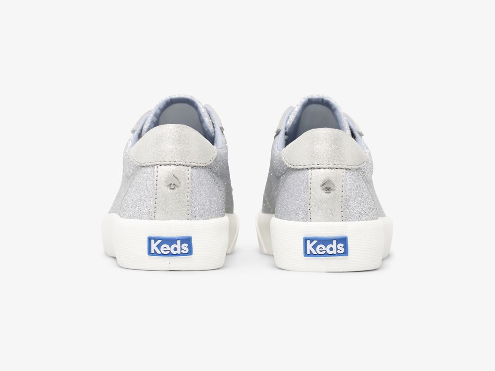 Dámské ŠněrovacíBoty Keds Kate Spade New York Crew Kick 75 Mixed Media Stříbrné | CZ-49884