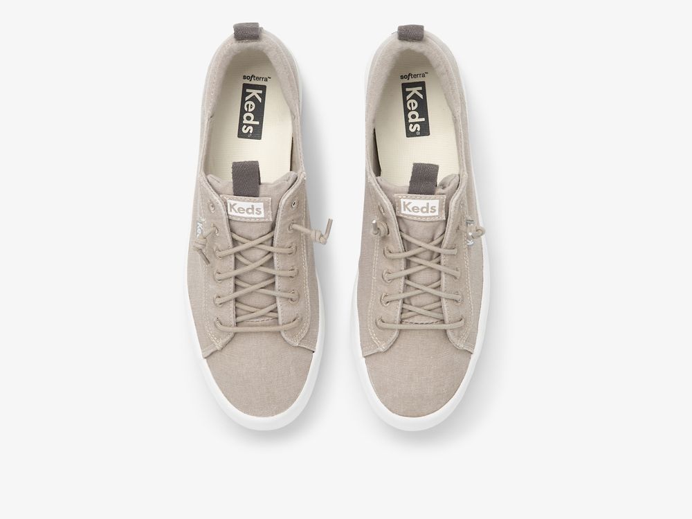 Dámské ŠněrovacíBoty Keds Kickback Platene Washable Šedé | CZ-41743