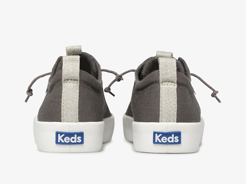 Dámské ŠněrovacíBoty Keds Kickback Washable Feat. Organic Bavlněné Tmavě Šedé | CZ-28310