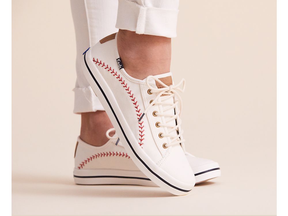 Dámské ŠněrovacíBoty Keds Kickstart Pennant Platene Krém | CZ-83213