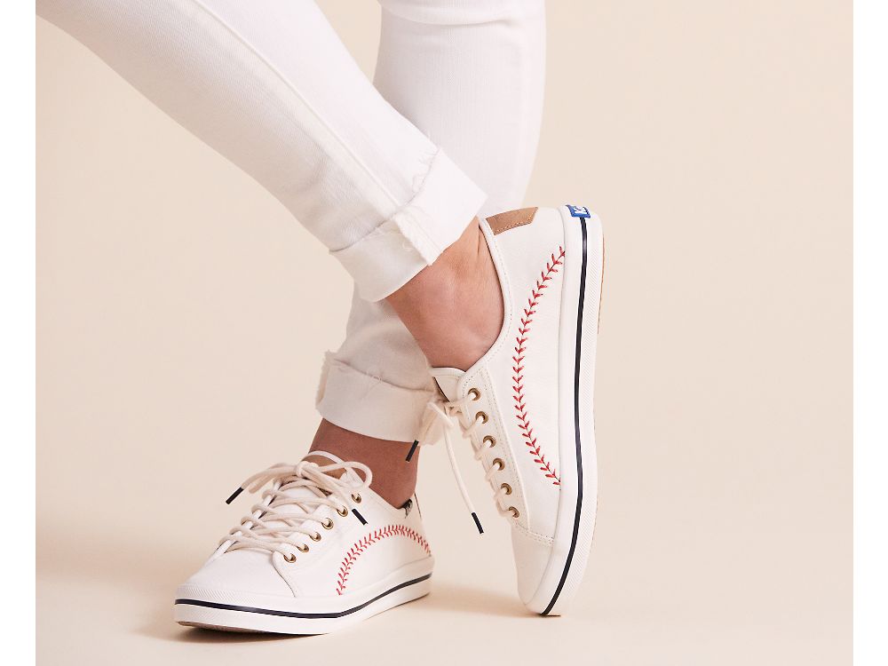 Dámské ŠněrovacíBoty Keds Kickstart Pennant Platene Krém | CZ-83213