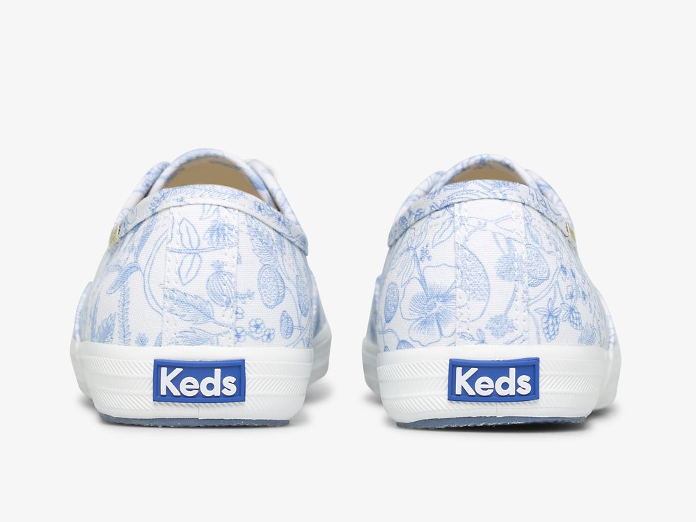 Dámské ŠněrovacíBoty Keds Rifle Paper Co. Champion Aviary Bílé Blankyt | CZ-38009