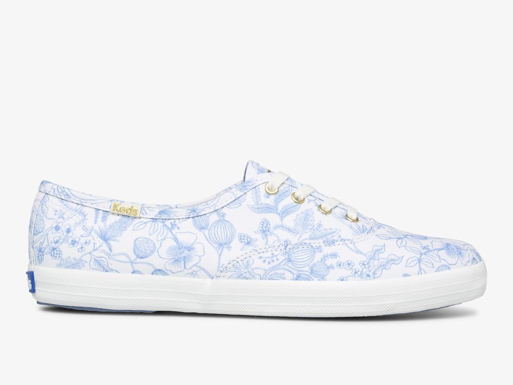 Dámské ŠněrovacíBoty Keds Rifle Paper Co. Champion Aviary Bílé Blankyt | CZ-38009