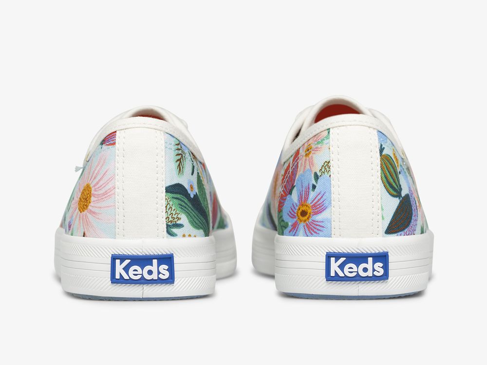 Dámské ŠněrovacíBoty Keds Rifle Paper Co. Kickstart Dovecote Mátově Zelená | CZ-49356