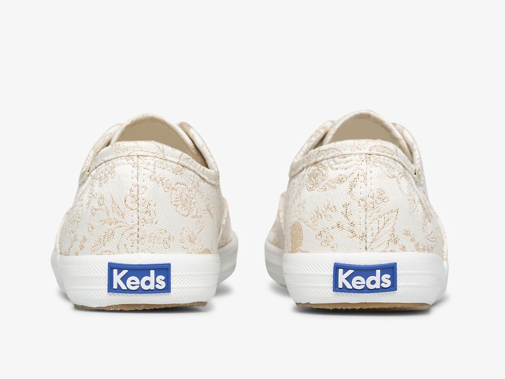 Dámské ŠněrovacíBoty Keds Rifle Paper Co. Champion Colette Jacquard Bílé | CZ-88411