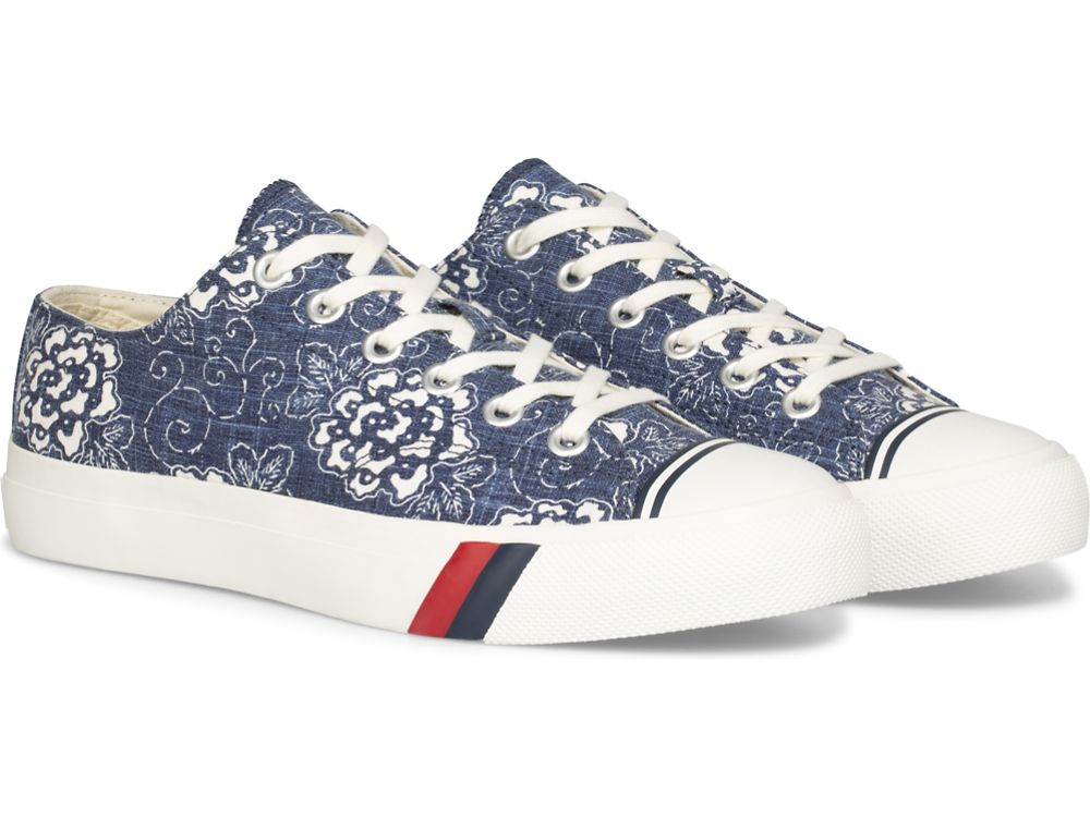 Dámské ŠněrovacíBoty Keds Royal Lo Floral Print Tmavě Blankyt | CZ-42644