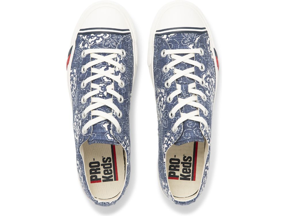 Dámské ŠněrovacíBoty Keds Royal Lo Floral Print Tmavě Blankyt | CZ-42644