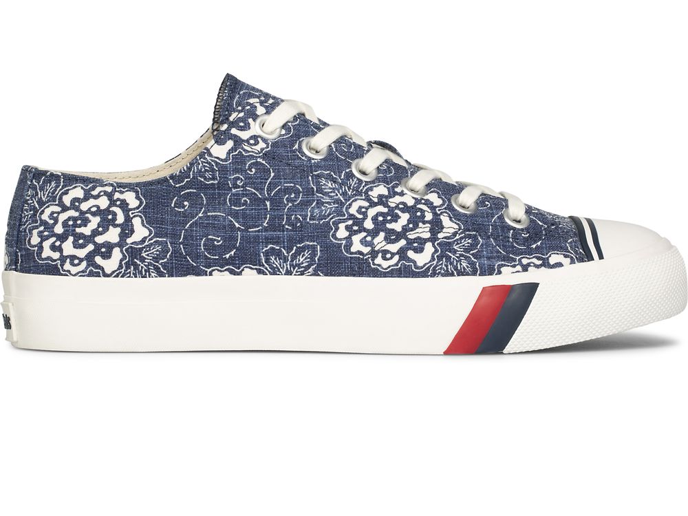 Dámské ŠněrovacíBoty Keds Royal Lo Floral Print Tmavě Blankyt | CZ-42644