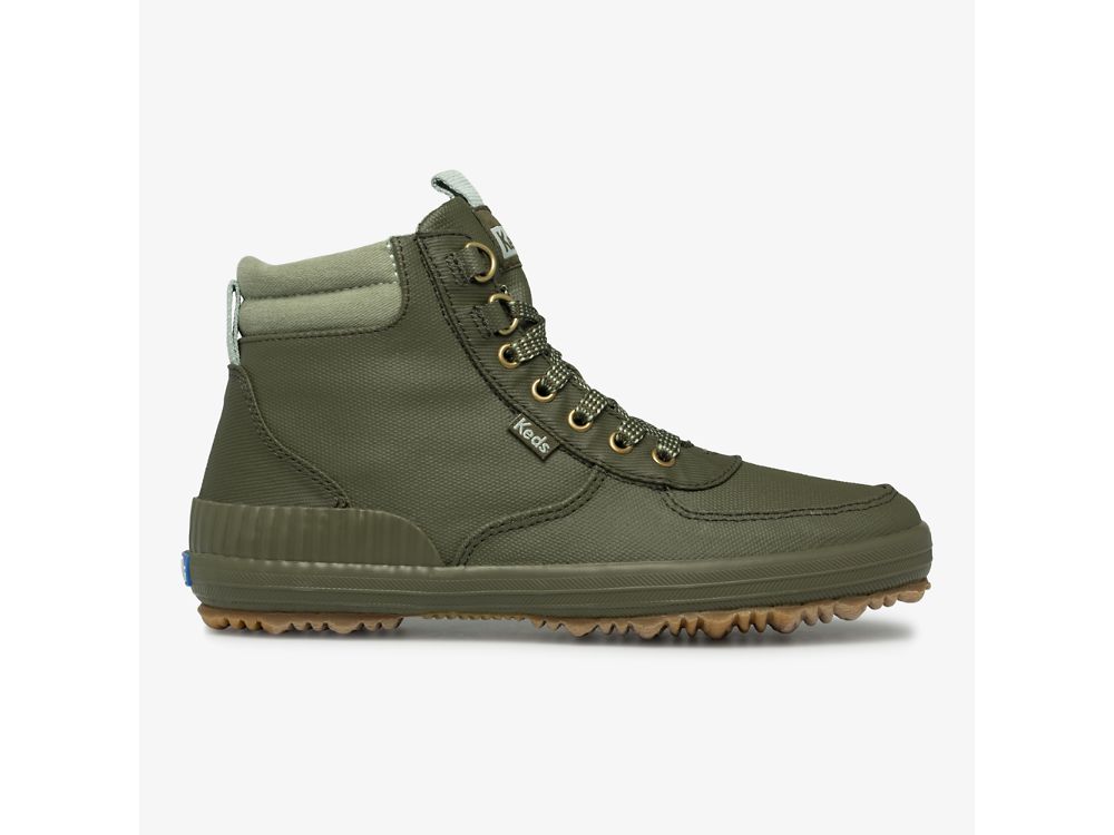 Dámské ŠněrovacíBoty Keds Scout Boot III Vody Resistant Twill Olivy Zelené | CZ-48595