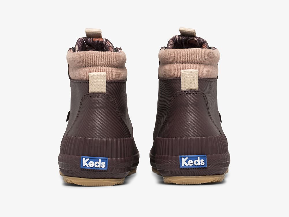 Dámské ŠněrovacíBoty Keds Scout Boot III Vody Resistant Twill Vínové | CZ-78999