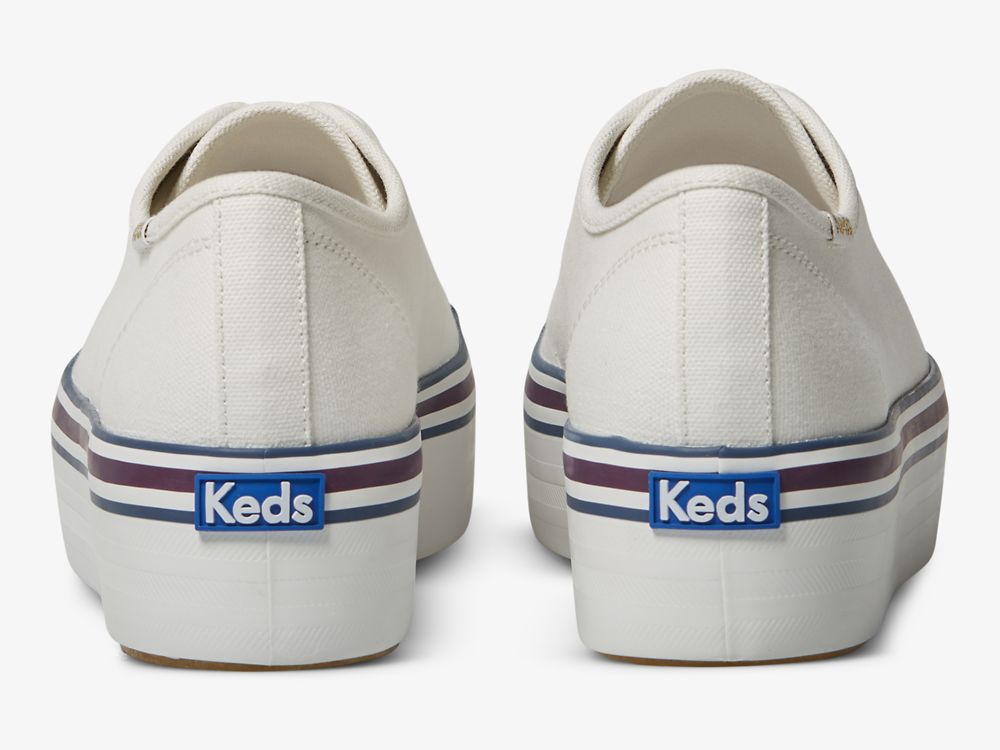 Dámské ŠněrovacíBoty Keds Triple Up Varsity Bílé Blankyt | CZ-93012