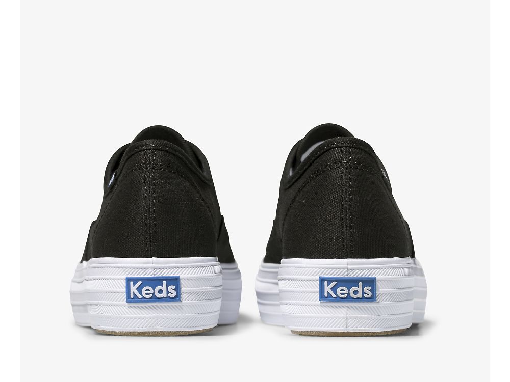 Dámské ŠněrovacíBoty Keds Triple Černé | CZ-29374