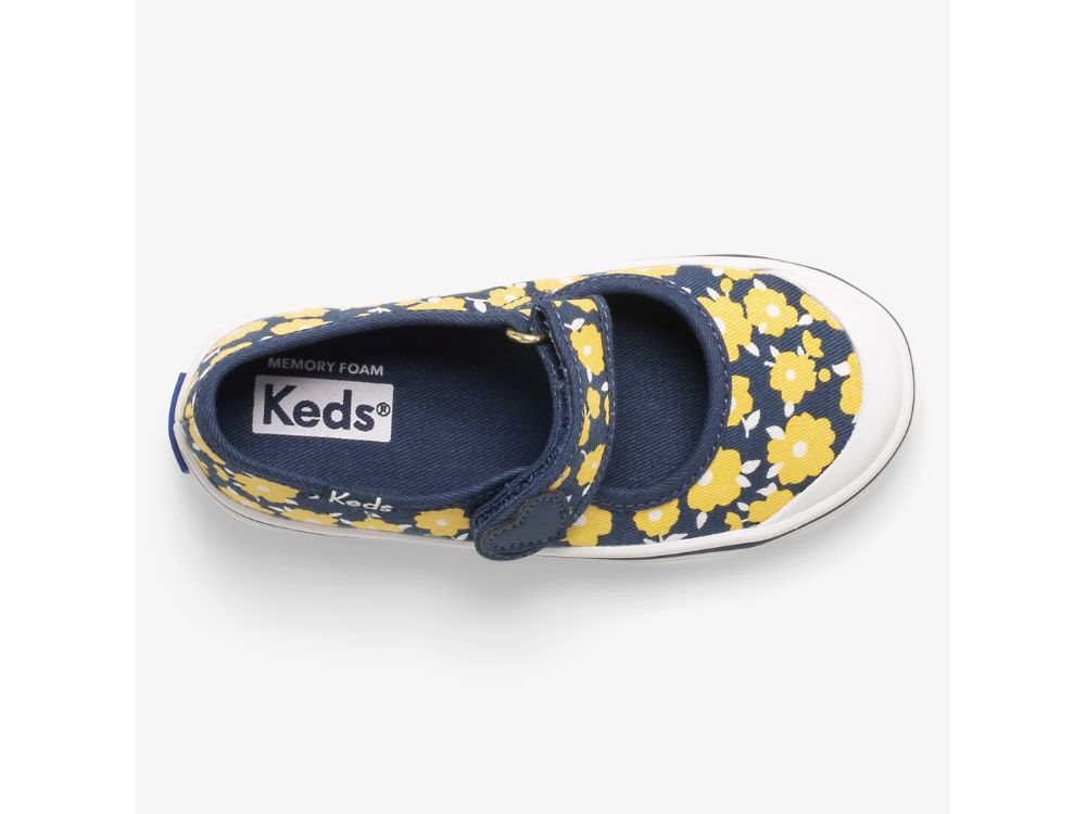 Dívčí Boty Mary Jane Keds Harper Indigo Žluté | CZ-80504