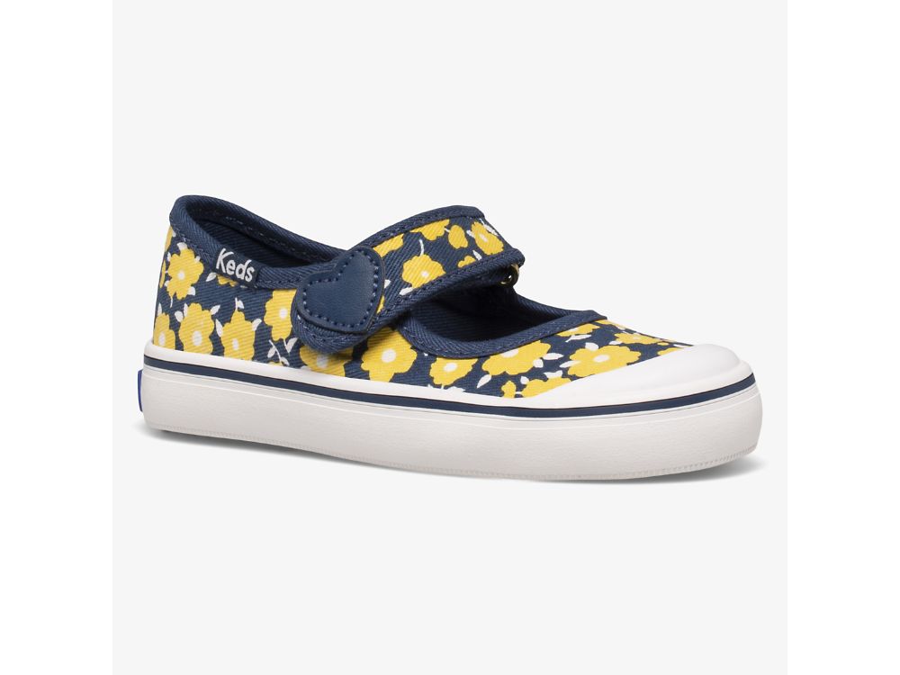 Dívčí Boty Mary Jane Keds Harper Indigo Žluté | CZ-80504