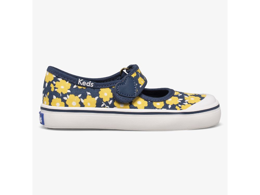 Dívčí Boty Mary Jane Keds Harper Indigo Žluté | CZ-80504