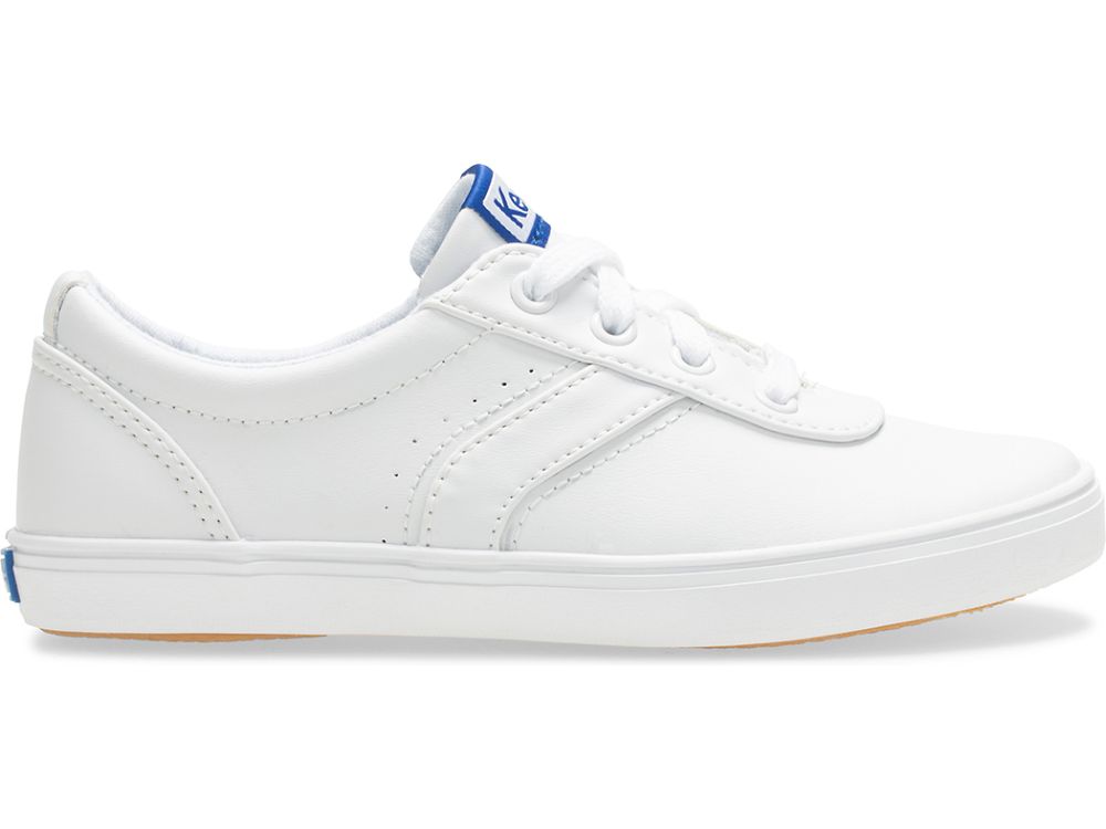 Dívčí Kůže Sneakers Keds Riley Bílé | CZ-78959