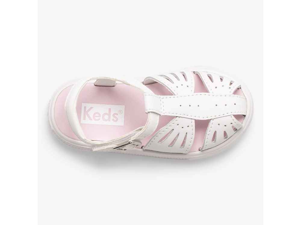 Dívčí Sandály Keds Daphne Butterfly Læder Bílé | CZ-85105