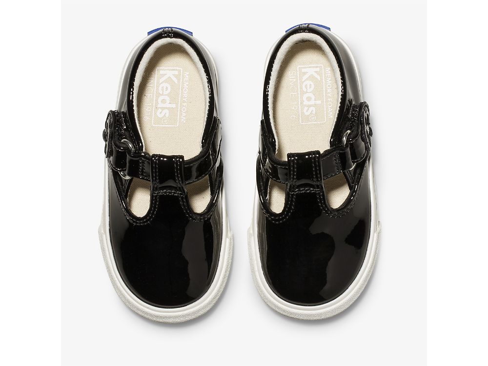 Dívčí SlipOnTenisky Keds Daphne Lakovaná Sneaker Černé | CZ-09133