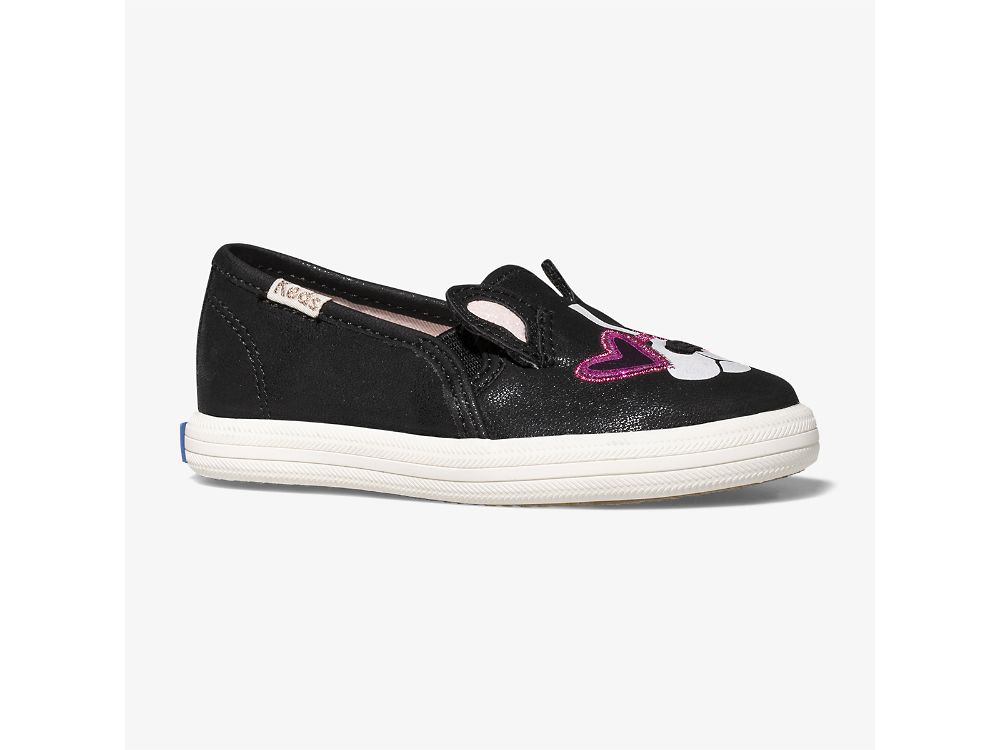 Dívčí SlipOnTenisky Keds Kate Spade New York Double Decker Francois Černé | CZ-31958