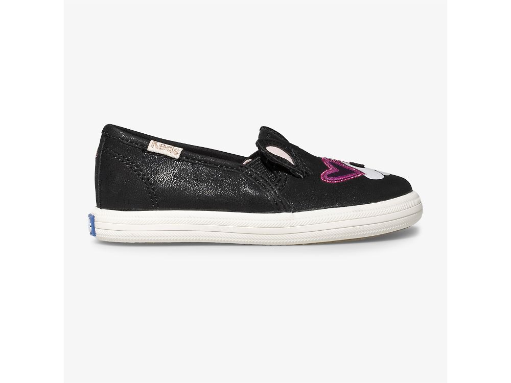 Dívčí SlipOnTenisky Keds Kate Spade New York Double Decker Francois Černé | CZ-31958