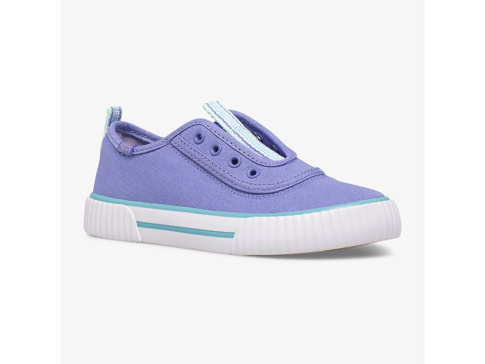 Dívčí SlipOnTenisky Keds Topkick Washable Slip-On Fialové Tyrkysové | CZ-50743