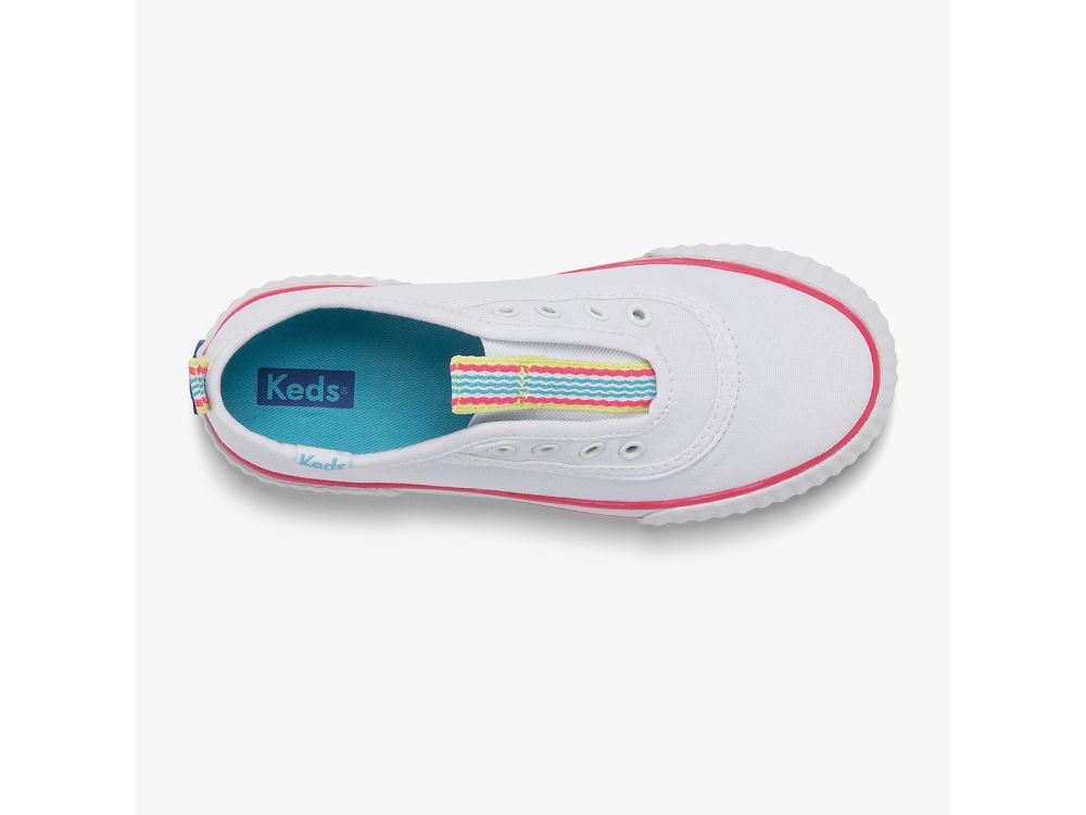 Dívčí SlipOnTenisky Keds Topkick Washable Slip-On Bílé | CZ-94391