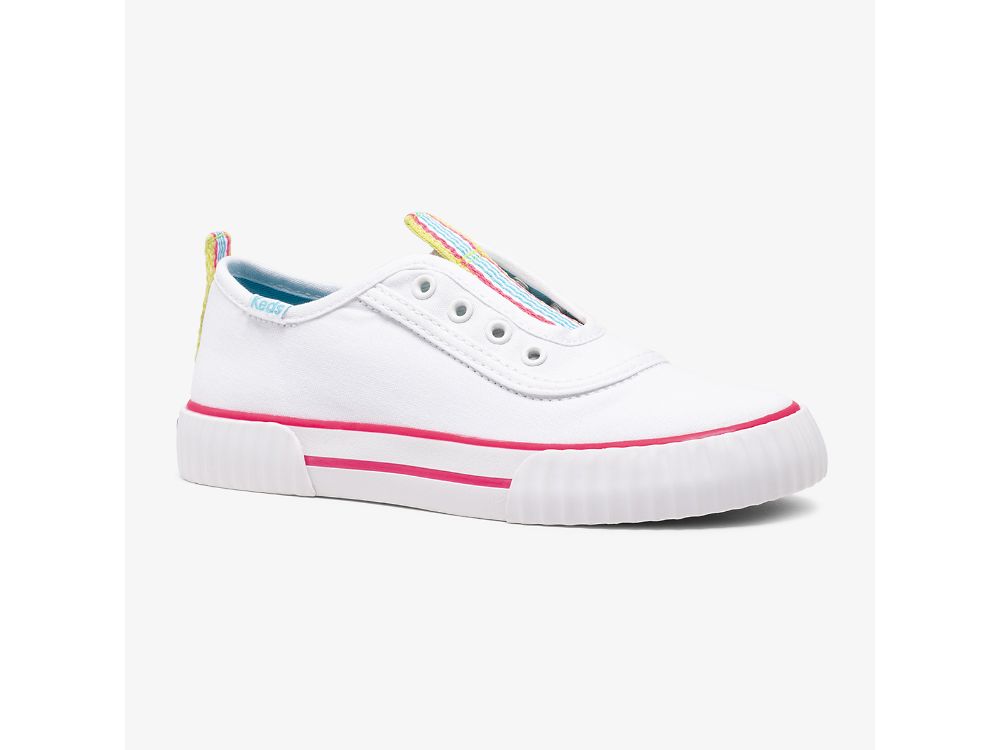 Dívčí SlipOnTenisky Keds Topkick Washable Slip-On Bílé | CZ-94391