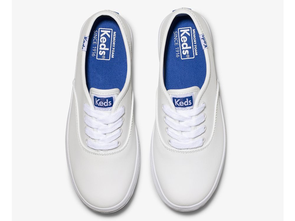 Dívčí Tenisky Keds Champion CVO Sneaker Læder Bílé | CZ-39733