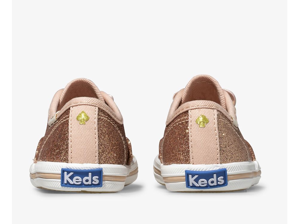 Dívčí Tenisky Keds Kate Spade New York Champion Glitter Sneaker Růžové Zlaté | CZ-18320