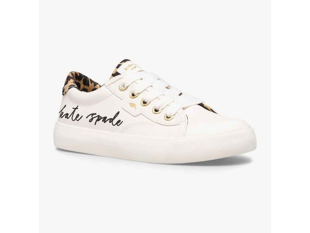 Dívčí Tenisky Keds Kate Spade New York Crew Kick '75 Bílé Leopard | CZ-41149