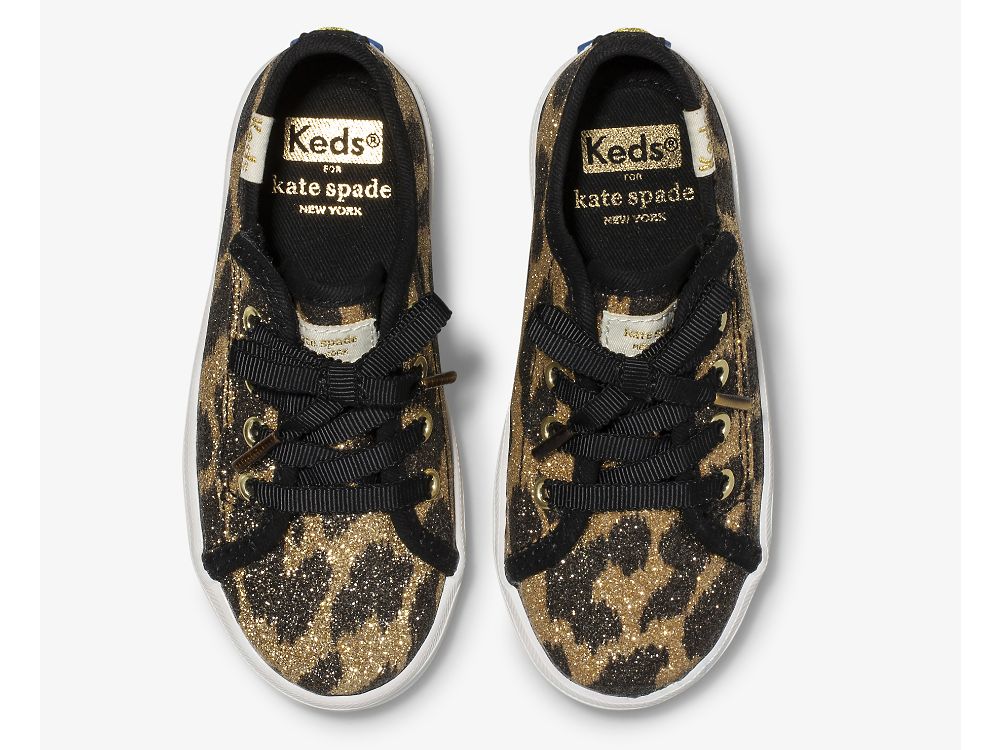 Dívčí Tenisky Keds Kate Spade New York Kickstart Jr. Glitter Leopard Leopard | CZ-16300