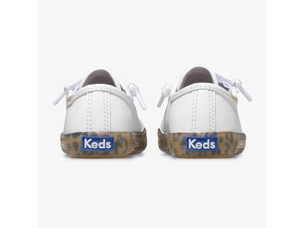 Dívčí Tenisky Keds Kickstart Leopard Foxing Sneaker Jr Bílé Leopard | CZ-07516