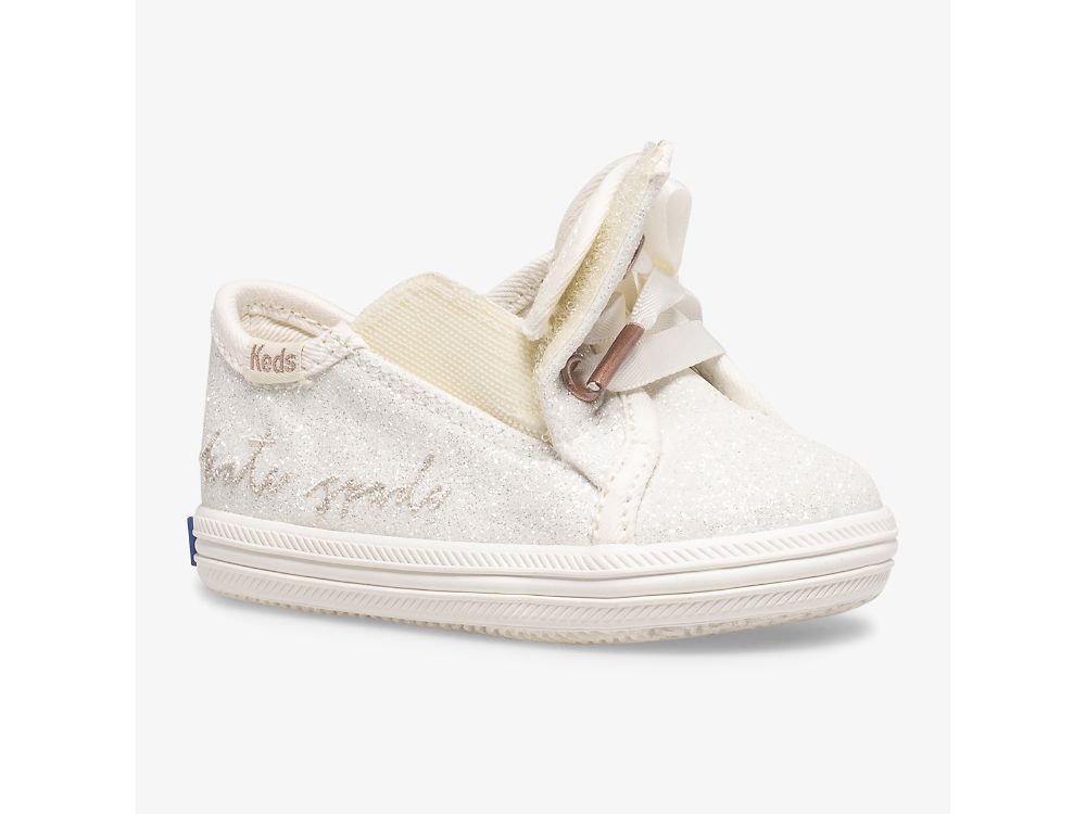 Dívčí Tenisky Keds Ksny Kickstart Ivory Glitter Crib Bílé | CZ-52675