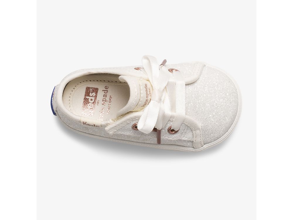 Dívčí Tenisky Keds Ksny Kickstart Ivory Glitter Crib Bílé | CZ-52675