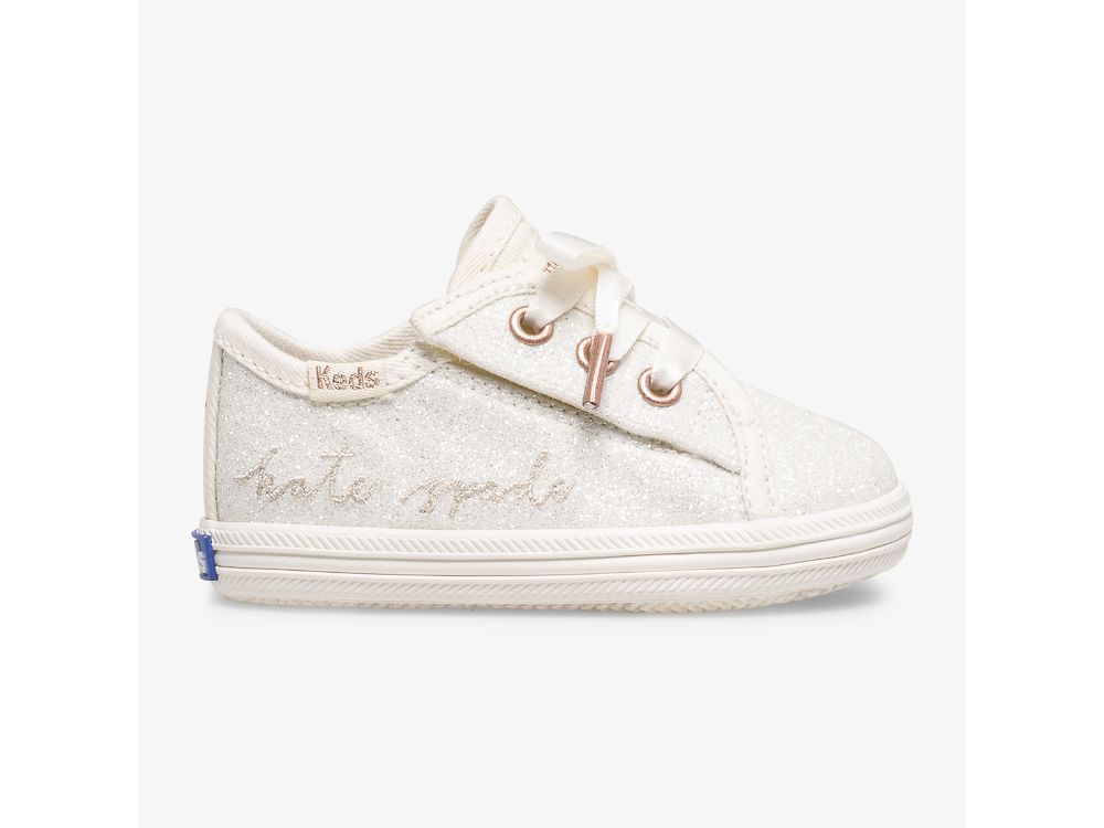 Dívčí Tenisky Keds Ksny Kickstart Ivory Glitter Crib Bílé | CZ-52675