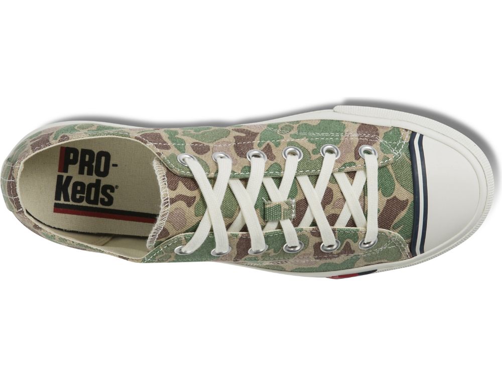 Pánské Tenisky Keds Royal Lo Camo Olivy Zelené | CZ-78480