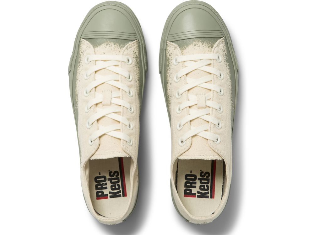 Pánské Tenisky Keds Royal Lo Spray Foxing Béžový Zelene | CZ-37645