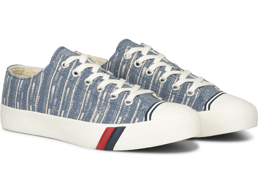 Pánské Tenisky Keds Royal Lo Woven Stripe Indigo | CZ-02462